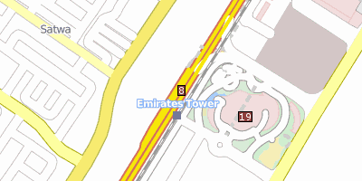 Stadtplan Sheikh Zayed Road Dubai